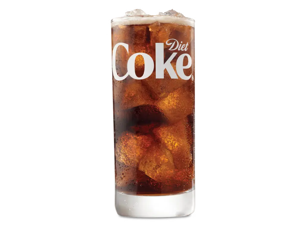 Diet Coke®, a sugar-free, crisp, and refreshing soft drink.