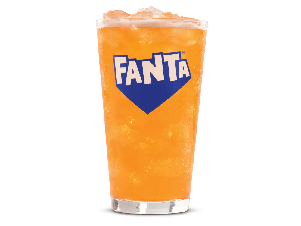 Fanta® Orange, a bold and fruity orange-flavored soda.