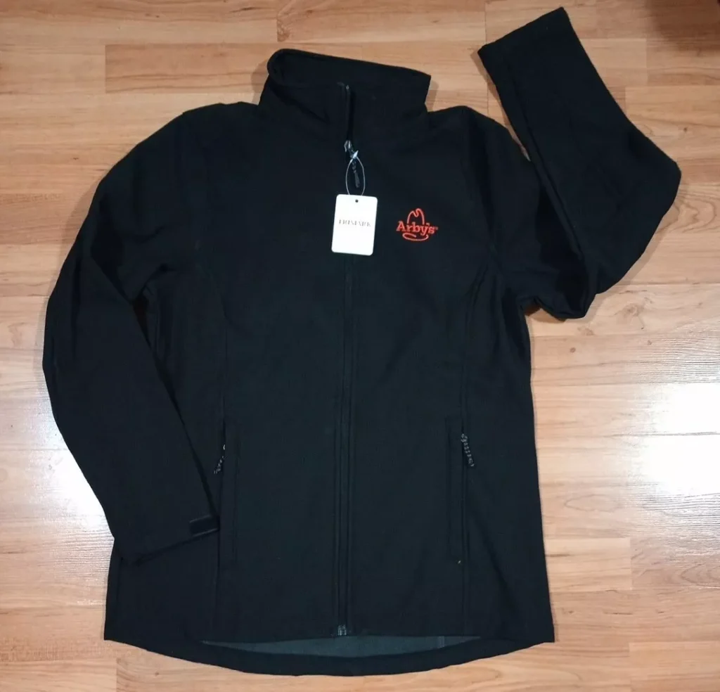 Image of the ARBY'S Roast Beef Employee Uniform Jacket Coat, highlighting the stylish and durable design worn by Arby's employees.