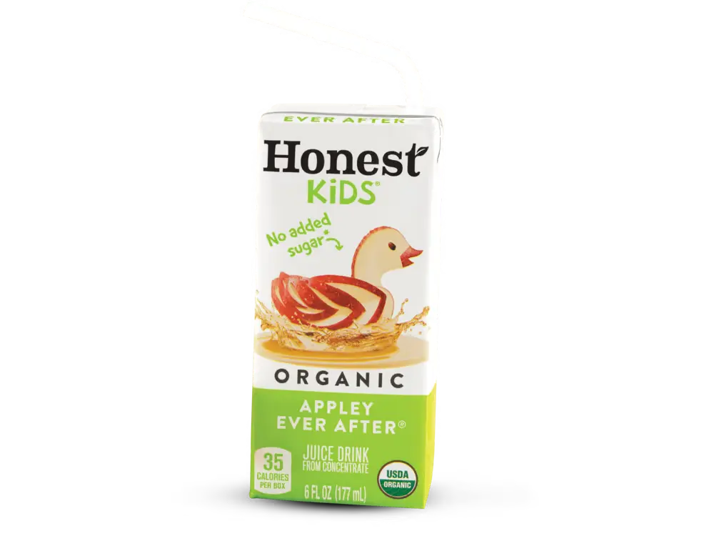 Honest Kids Organic Apple Juice Drink, a refreshing and organic beverage.